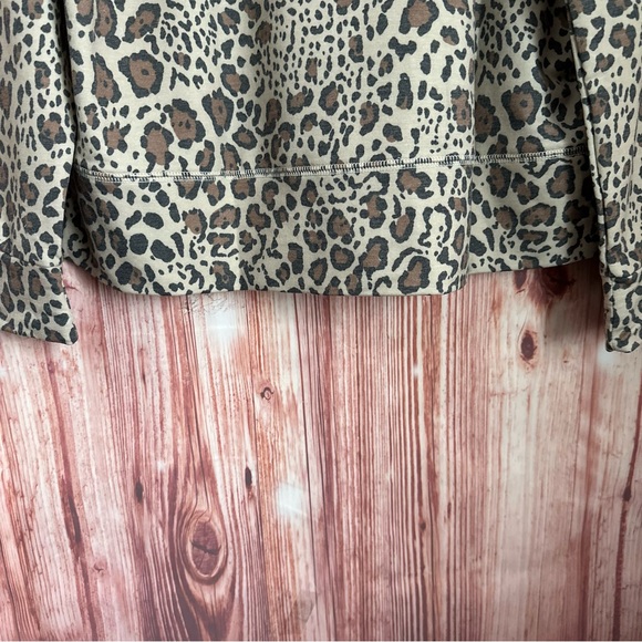 PJ Salvage Wild Heart Tan Leopard-Print French Terry Top - Picture 12 of 14